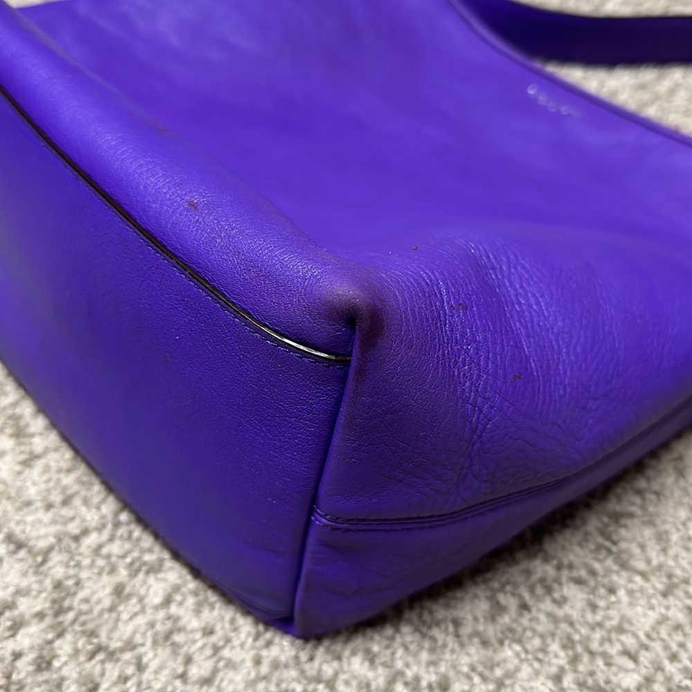 Purple leather Coach bag - Picture 5 of 9